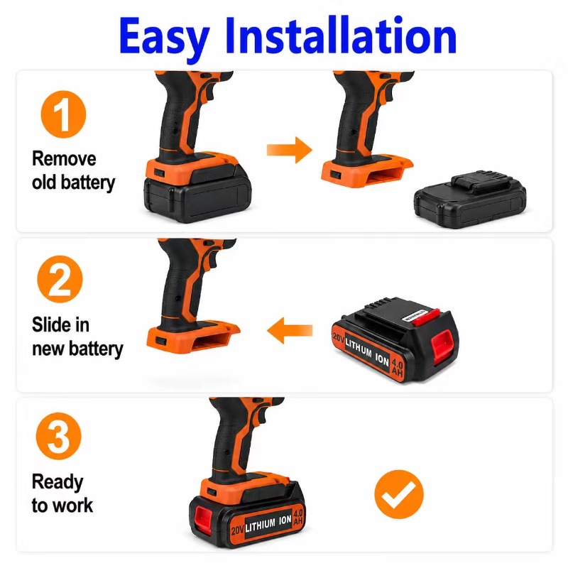for 3/4/6/8Ah Long Runtime BL2 - огляд і ціна Black+Decker Tool Cordless