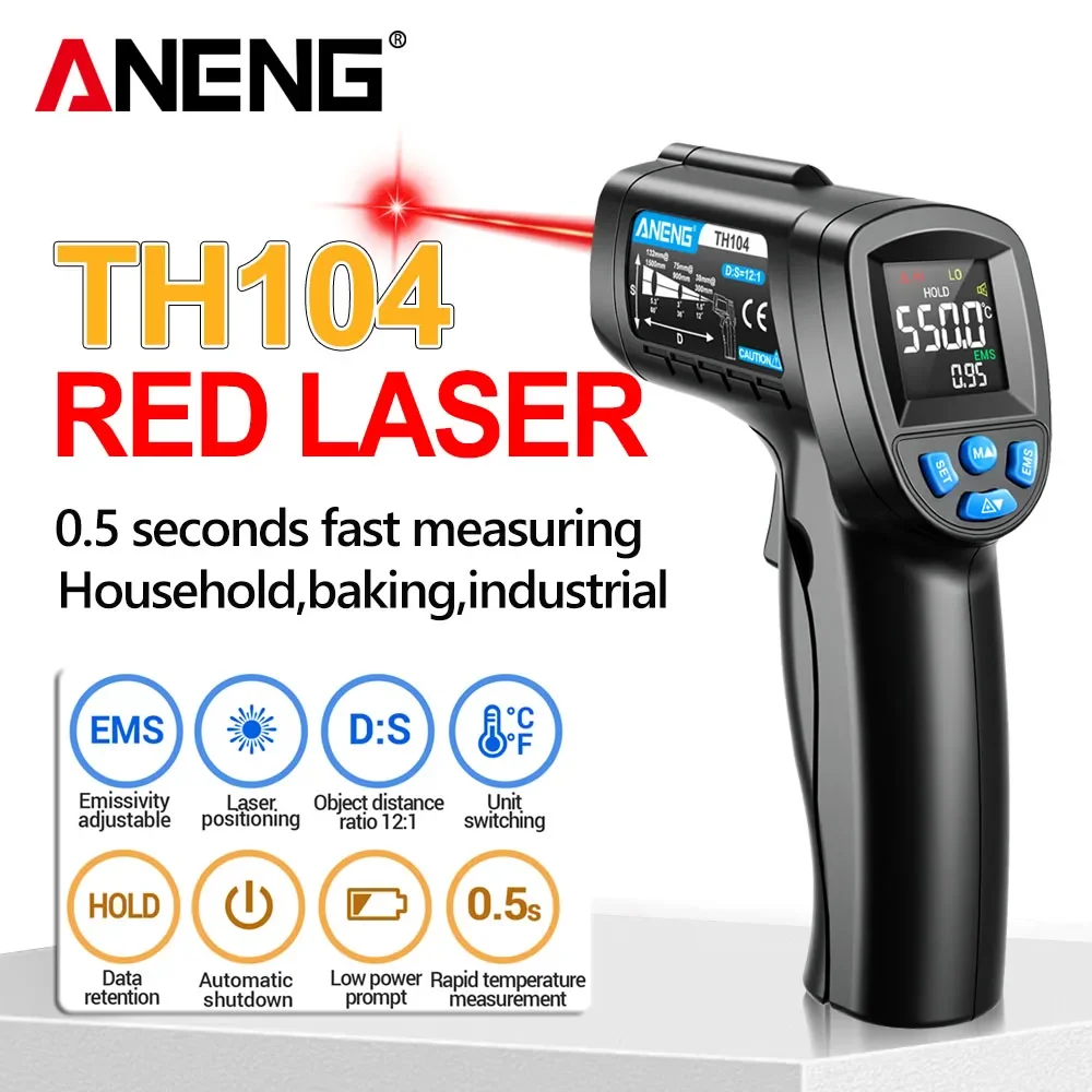 ANENG TH104 Infrared Handheld  - огляд і ціна Industrial Laser Temperature Sensor