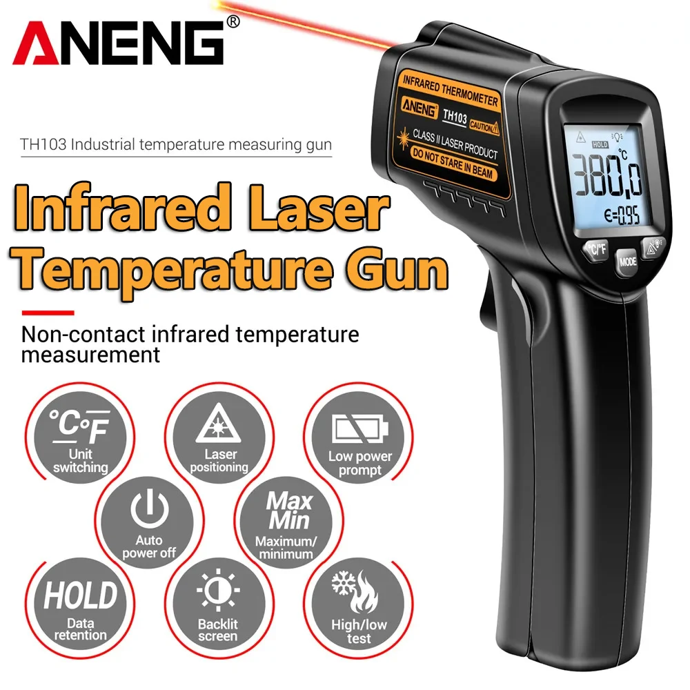 Infrared Laser Temperature Gun - огляд і ціна Industrial Laser Temperature Sensor