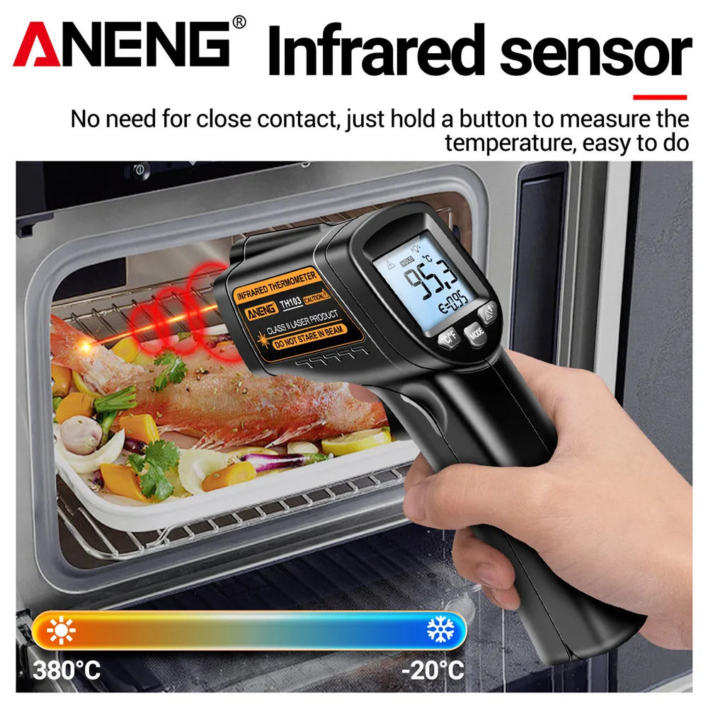 Infrared Laser Temperature Gun - огляд і ціна Industrial Laser Temperature Sensor