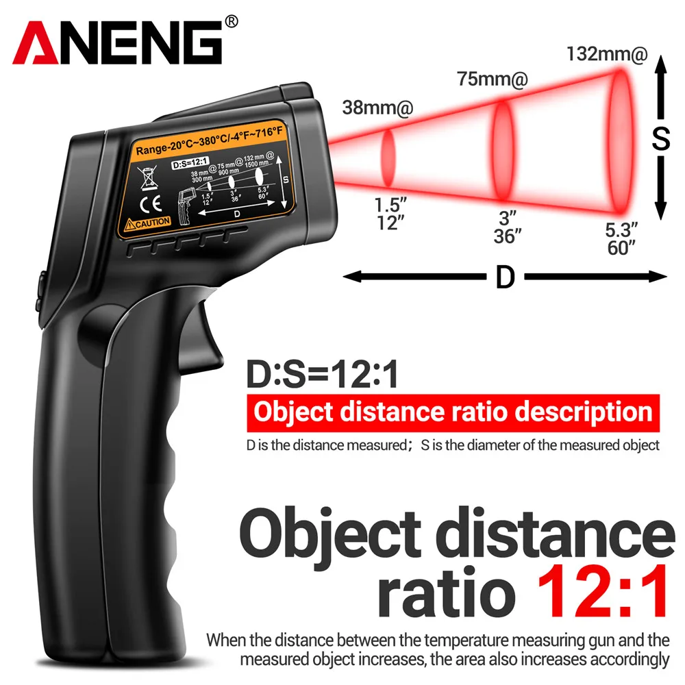 Infrared Laser Temperature Gun - огляд і ціна Industrial Laser Temperature Sensor