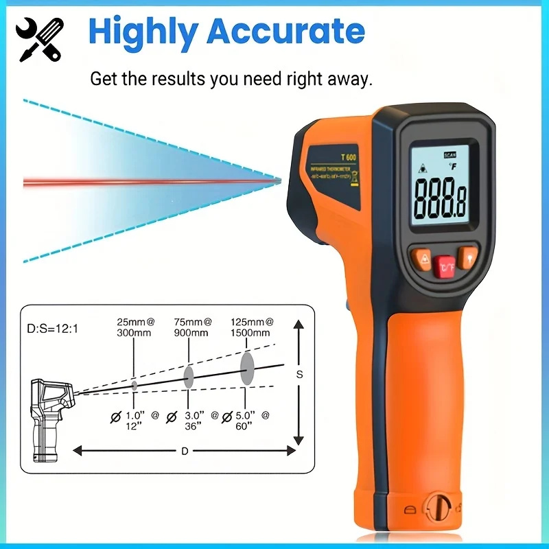 -50~600°C Digital Infrared The - огляд і ціна Industrial Laser Temperature Sensor