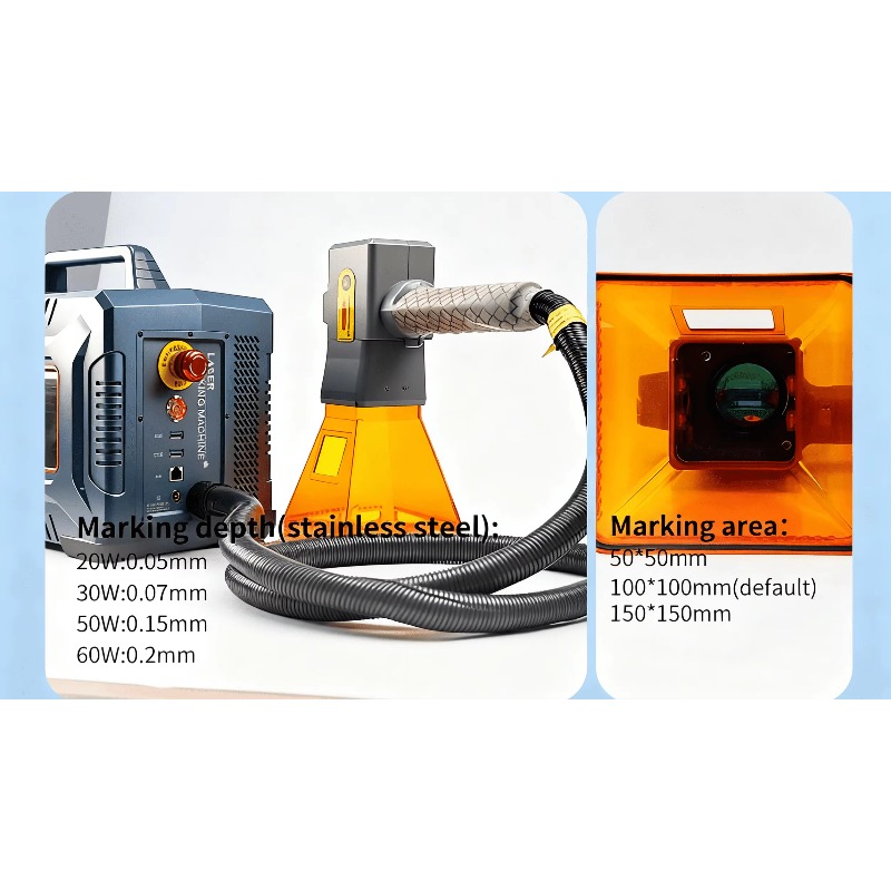 20‑60W Hand‑Held Fiber Laser M - огляд і ціна Industrial Laser Engraving Machine For Metal