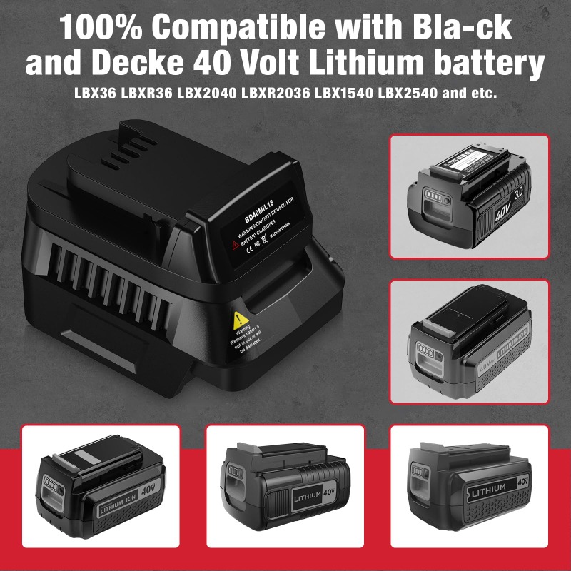 BD40MIL18 Power Tool Battery A - огляд і ціна Black+Decker Tool Cordless